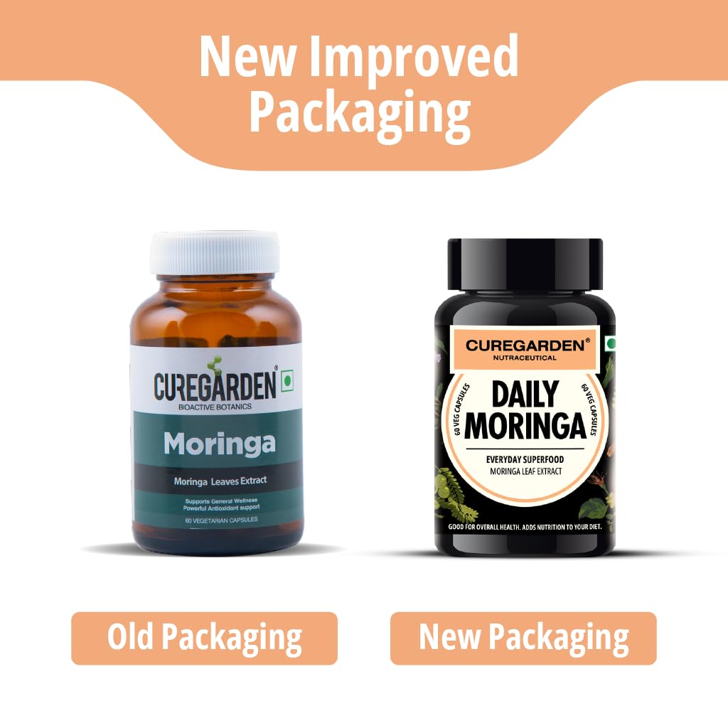 Curegarden Daily Moringa Leaf Extract 900mg for Immunity, 60 Veg Caps — Amazon image 3