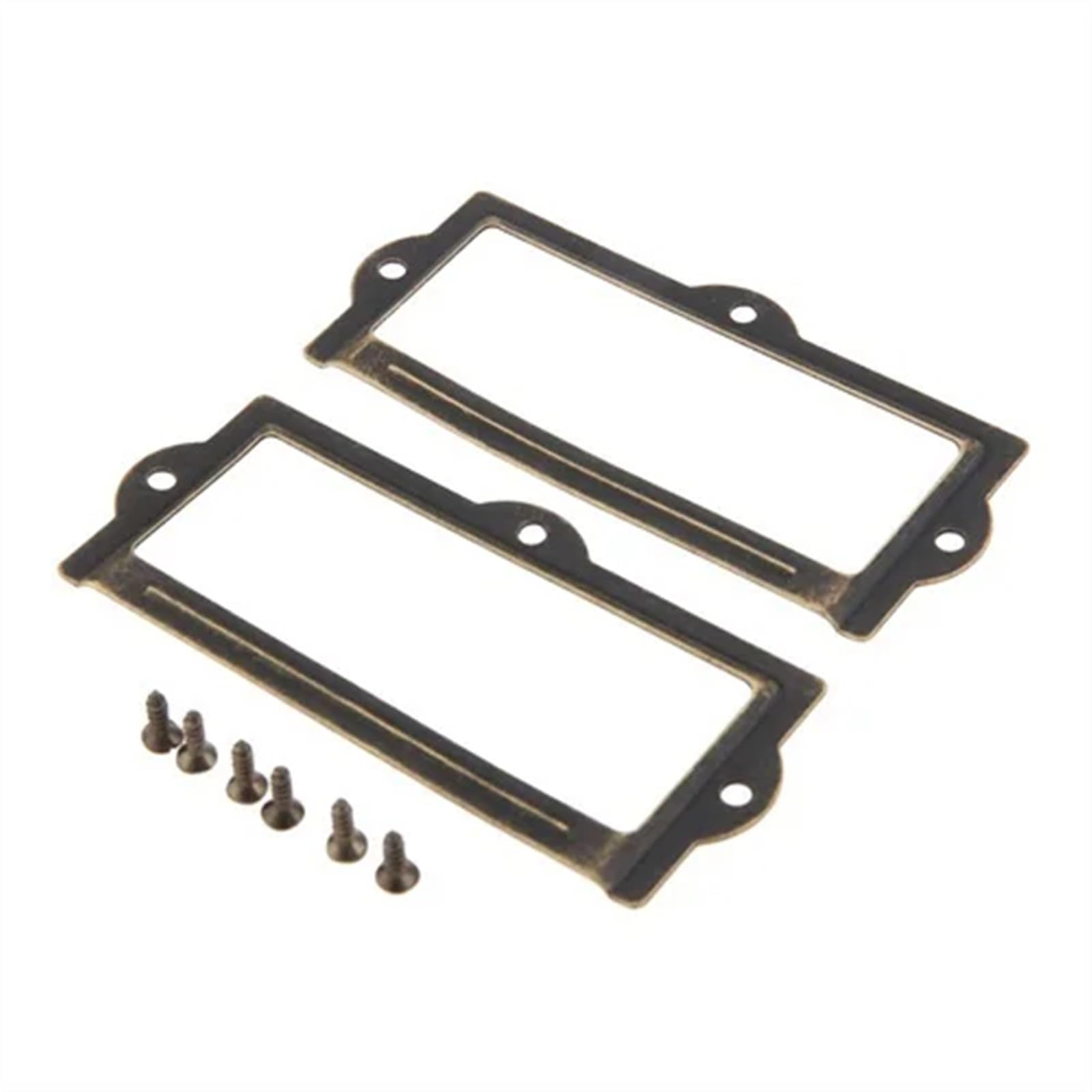 Poignée de cadre dorée pour meuble et porte-nom de fichier haut de gamme - 90 x 42 mm