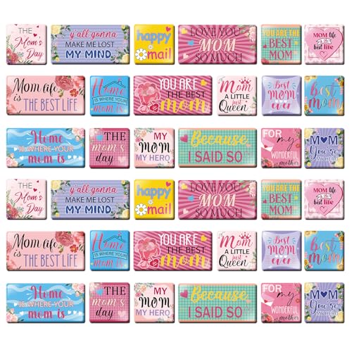 36 Pcs Mother's Day Refrigerator Magnets,Mother's Day Magnets for Fridge Cute Magnet Gifts Sets for Mom Fridge Magnetic Stickers for Mom Wife Grandma Decorations