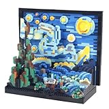 SAMYBLOCKS 2000+PCS Creative DIY Starry Night Micro mini Building Blocks,3D Painting Frame Wall Art Decoration Collection Construction,Best Gift for 14+ Boys Girls or Adults
