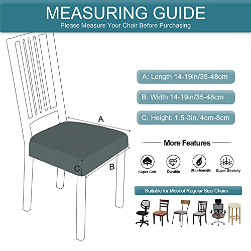 Searchi Seat Covers For Dining Room Chairs Stretch Printed Chair Seat Covers Set Of 6, Removable Washable Upholstered Chair Seat Protector Cushion Slipcovers For Kitchen, Office(Yellow Geometric) #TOP5