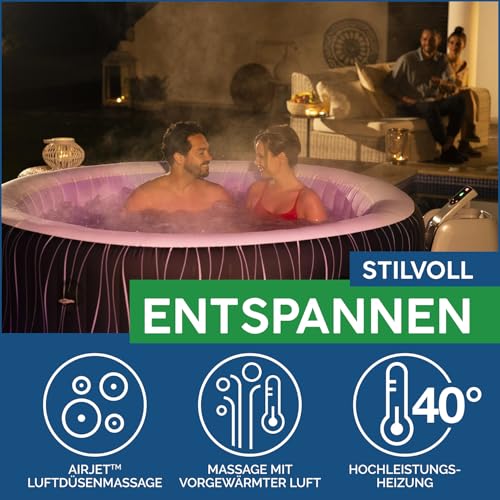 Bestway® Lay-Z-SPA® LED-Whirlpool Hollywood AirJet™ für 6 Personen Ø 196 x 66 cm, LED-Design