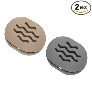 2PCS Makeup Sponge Holder Beauty Blender Bolder Makeup Sponge Case Breathable Make Up Sponge Case Essentials Suitable for Business or TravelKhaki+Gery