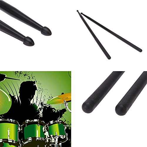 KKmoon Par de 5A Baquetas Stick Nylon para Drum Set Lightweight Professional