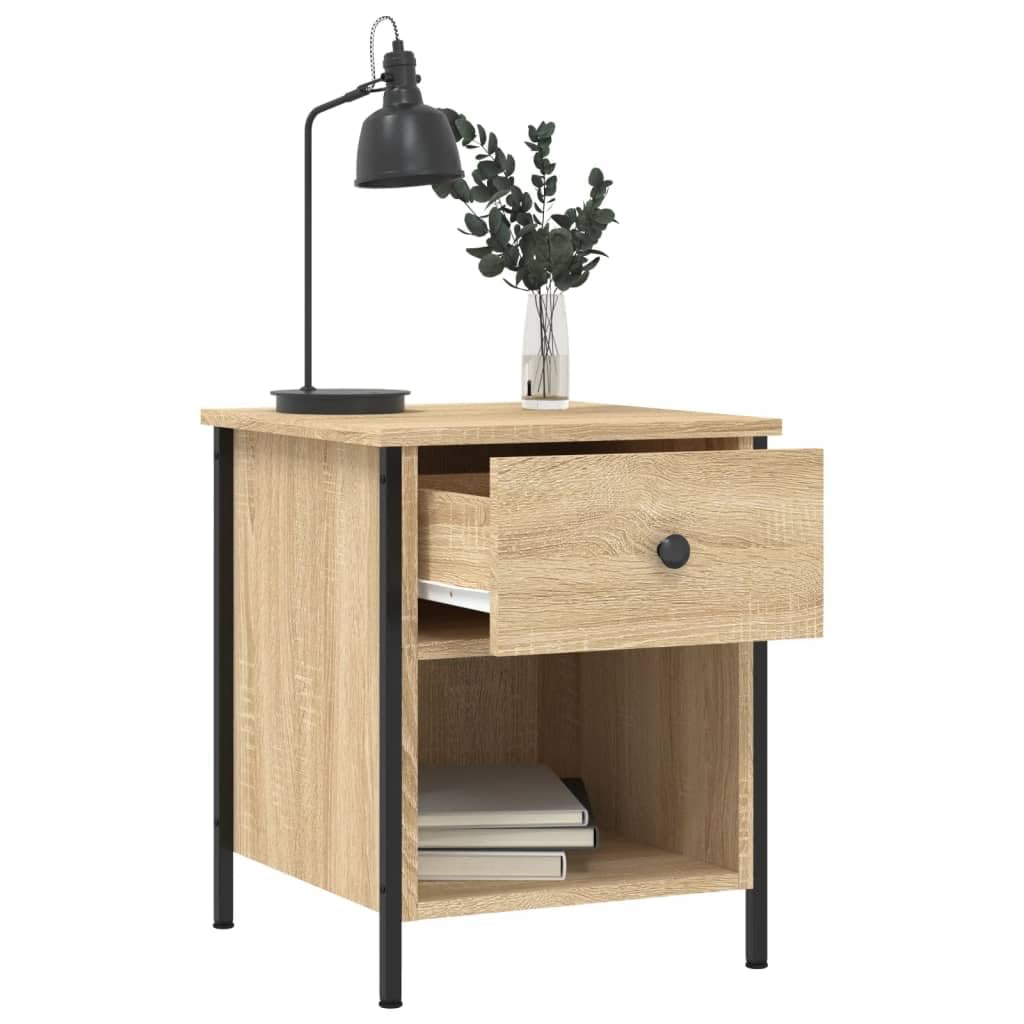 Lot de 2 tables de chevet en chêne Sonoma 40 x 42 x 50 cm