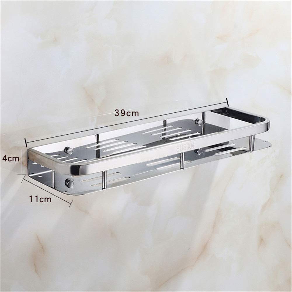 Estante de baño Estante de baño montado en la pared El estante de almacenamiento de baño de Acero inoxidable Resistente al Agua, Elegante y Simple, se Puede instalar en Casi cualquier pared
