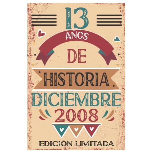 13 Años De Historia Diciembre 2008: 13 años. Libro de visitas, cuaderno, 110 páginas de felicitaciones, idea de regalo, regalo Para la esposa, novia, mujer, La madre