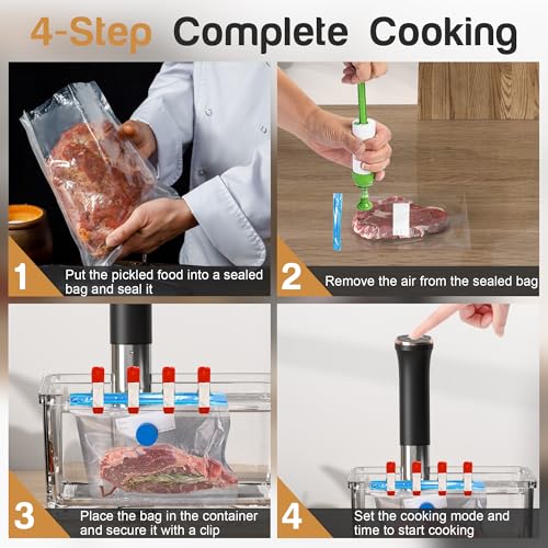 Karinear Sous Vide Garer Stick | Wifi APP-Steuerung (2,4G WLAN) | 1400W Sous-Vide Stick | 10-90°C, 1-99 Min. Timer | 360° Zirkulation | Suvide Garer stick mit Souse Vide Magnet 9 Karinear Sous Vide Garer Stick | Wifi APP-Steuerung (2,4G WLAN) | 1400W Sous-Vide Stick | 10-90°C, 1-99 Min. Timer | 360° Zirkulation | Suvide Garer stick mit Souse Vide Magnet