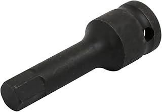 Aexit 78mm Length Hand Operated Tools H12 Hex Bit 1/2-inch Square Socket Adapter Black Model:88as134qo735