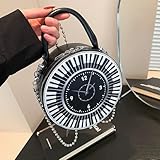 Lpitoy Retro Clock Shaped Crossbody Purse Handbags for Women Cute Shoulder Bag Unique Steampunk Clock Purse for Girls Women - Image 3