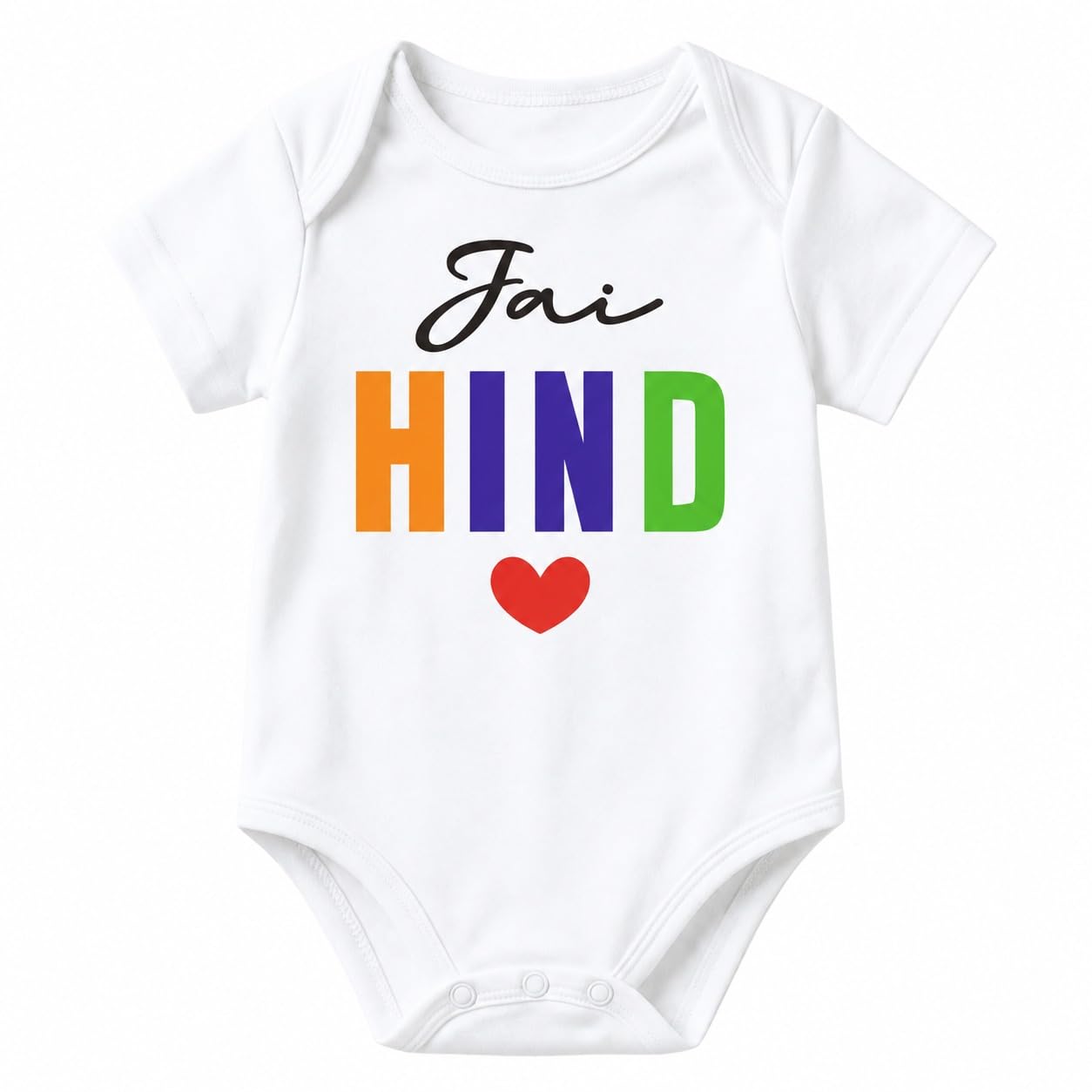 Happy Independence Day Cotton Romper.Unisex Kids Half Sleeve White Romper, 0-12 Months, Infant Cloth for Boys & Girls. (WHITE, 0-3 Month)-image-48