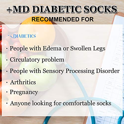 +Md Womens 8 Pairs Non-Binding Cotton Crew Diabetic/Dress Socks With Seamless Toe And Cushion Sole,Grey 9-11 #TOP5