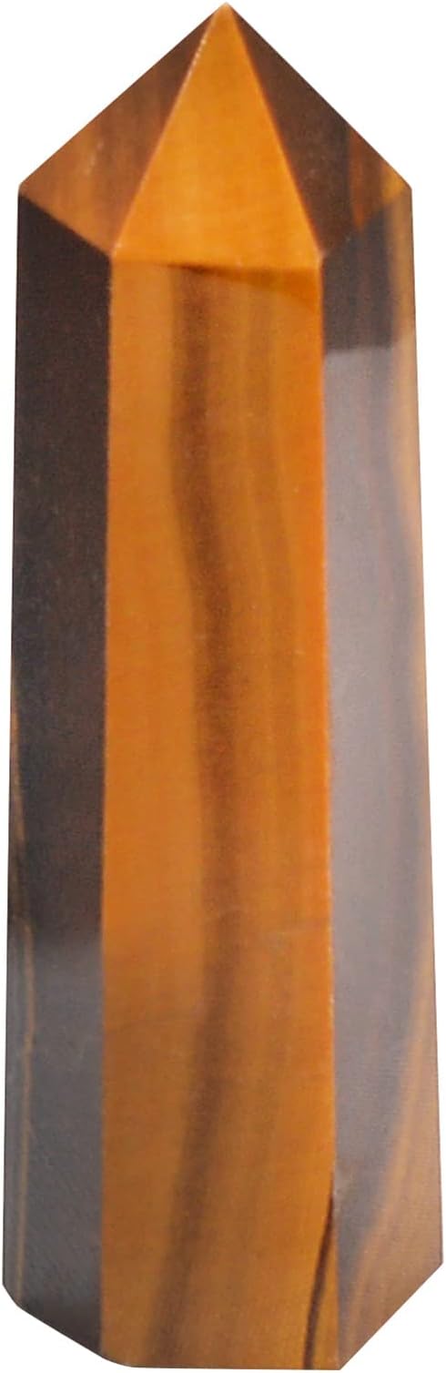 Fengshuibringluck Natural Healing Crystal “Amethyst，PinkCrystal”Wands Spirit Artifacts Chakra Meditation Therapy Divination Purification Stones (Tiger Eye)