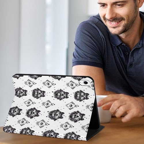 Coque iPad 10e génération et Air 11 2025 imprimé loup avec support