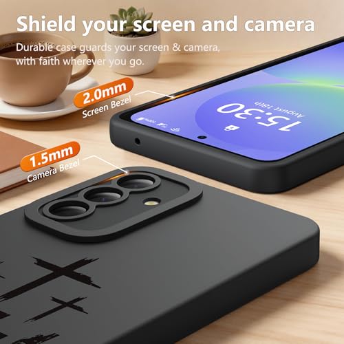 Cadeau chrétien coque Galaxy A36 5G verset biblique en silicone - 3