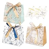 ラッピング 袋 プレゼント 手提げ袋 【2サイズ×14パターン·サンクスタグ9枚付き·多用途】 紙袋 ギフト プレゼント用 手提げバッグ 包装袋 らっひんぐ袋 小 リボン 花柄 可愛い 誕生日 結婚式 バレンタイン 母の日 父の日 (セットA,M)