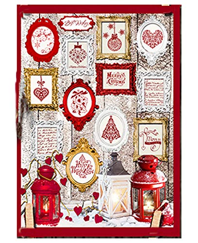 Torchon de Noël 50 x 70 cm fabriqué en Italie 100 % coton (lanterne) Cover