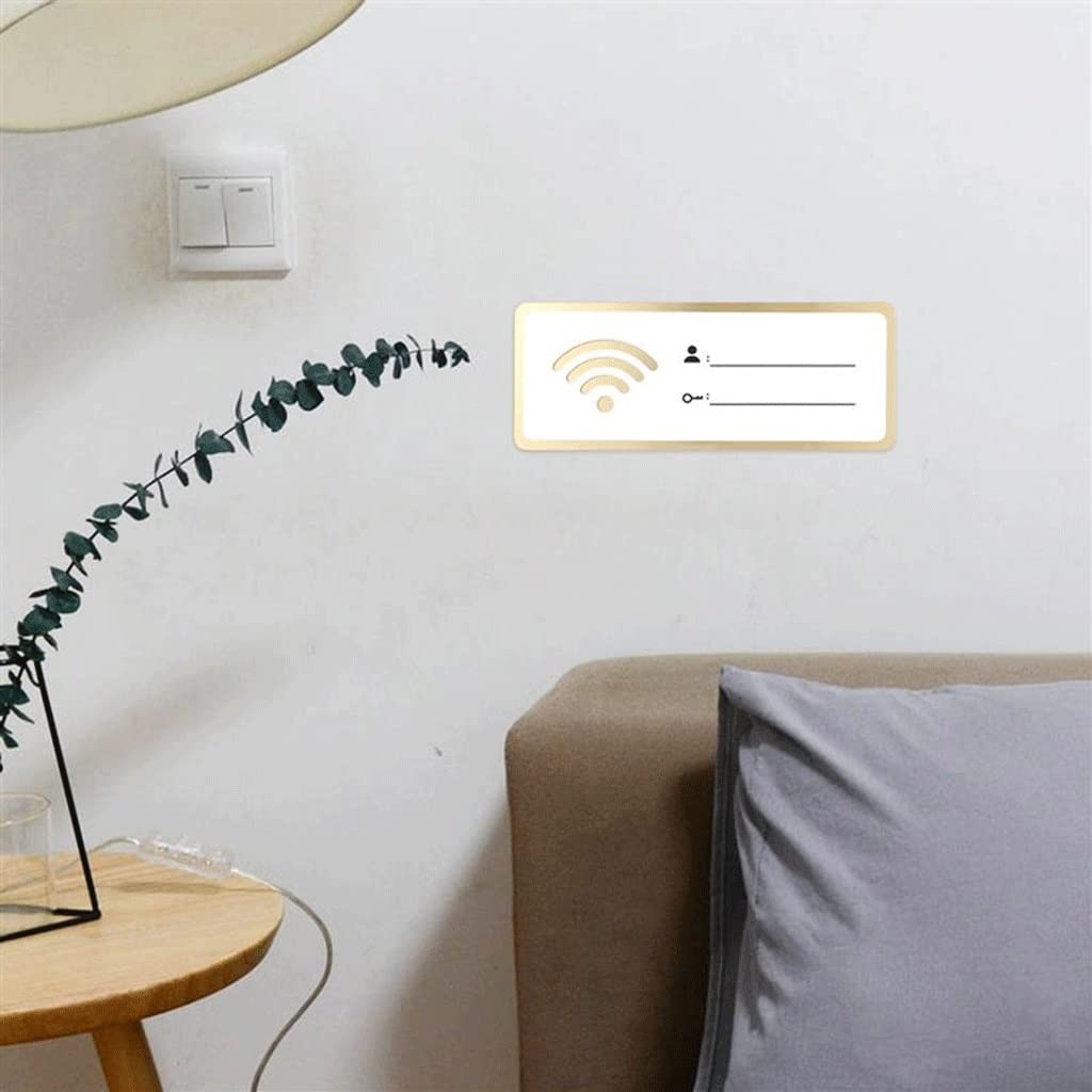 Tabliczka z hasłem do sieci Wi-Fi, Wifi Sign Password Wall Hotel Plaque Board Guest Acrylic Wireless(20X8CM)
