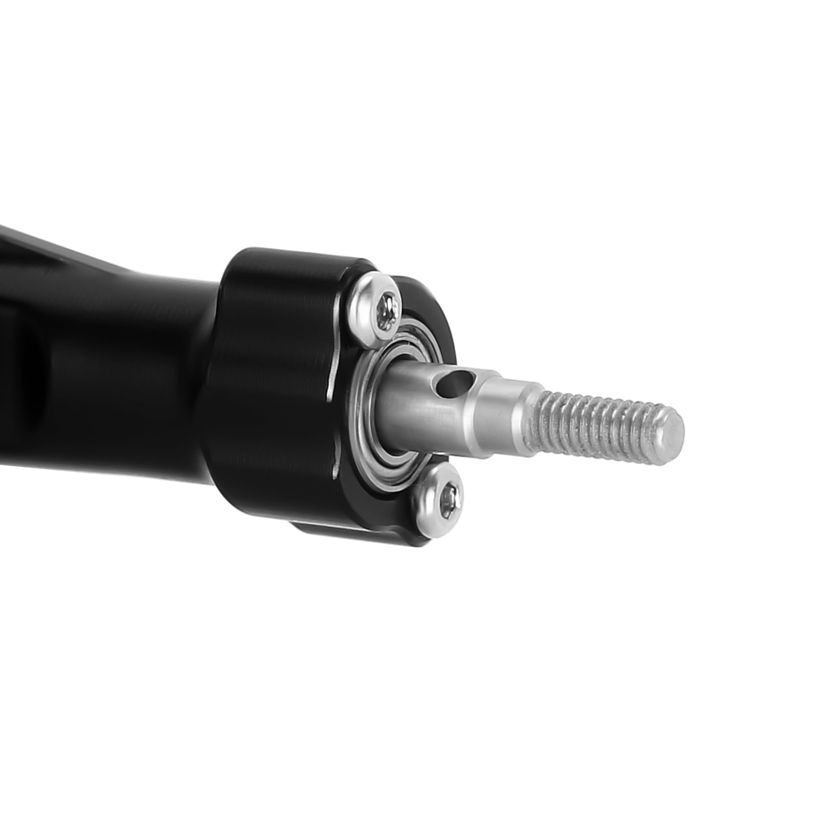 INJORA Ejes Diamante +4mm con Manguetas de Dirección de Latón para 1/18 RC Crawler TRX4M (Latón Negro)