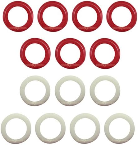 Large Rubber Rings for Bumper Pool Table: 7 Red and 7 White