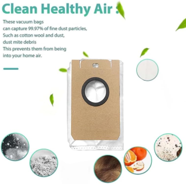 XIBANY 16Pcs Replacement for Neabot Q11 Robot Vacuum Cleaner Accessories Main Side Brush Mop Cloth HEPA Filter Dust Bag Replacement Parts