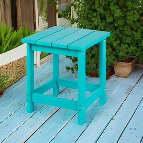image for LZRS Adirondack Square Outdoor Side Table for Patio, Pool Composite Pa