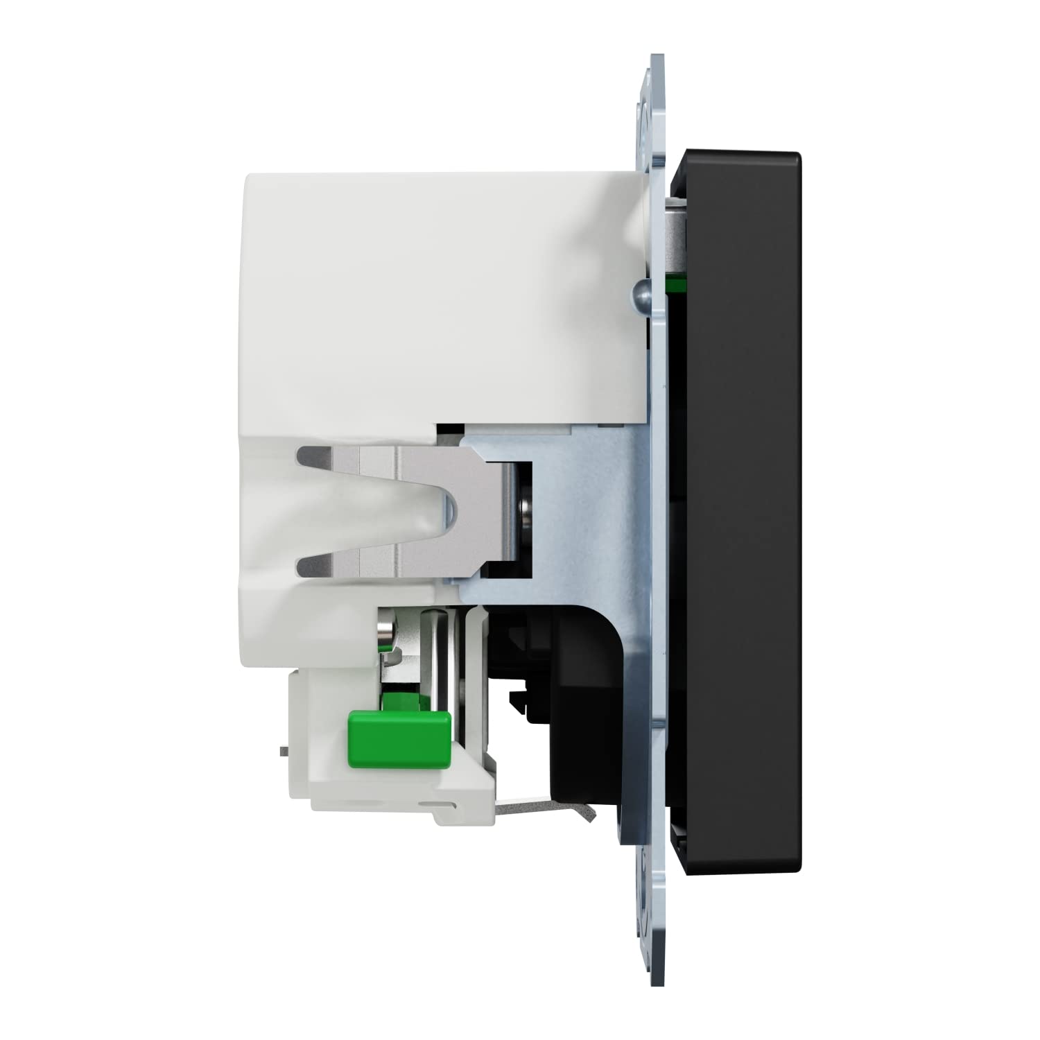 Schneider Electric Merten Schuko-USB-Steckdose, MEG2367-0403 | USB-A und -C, System M, schwarz matt