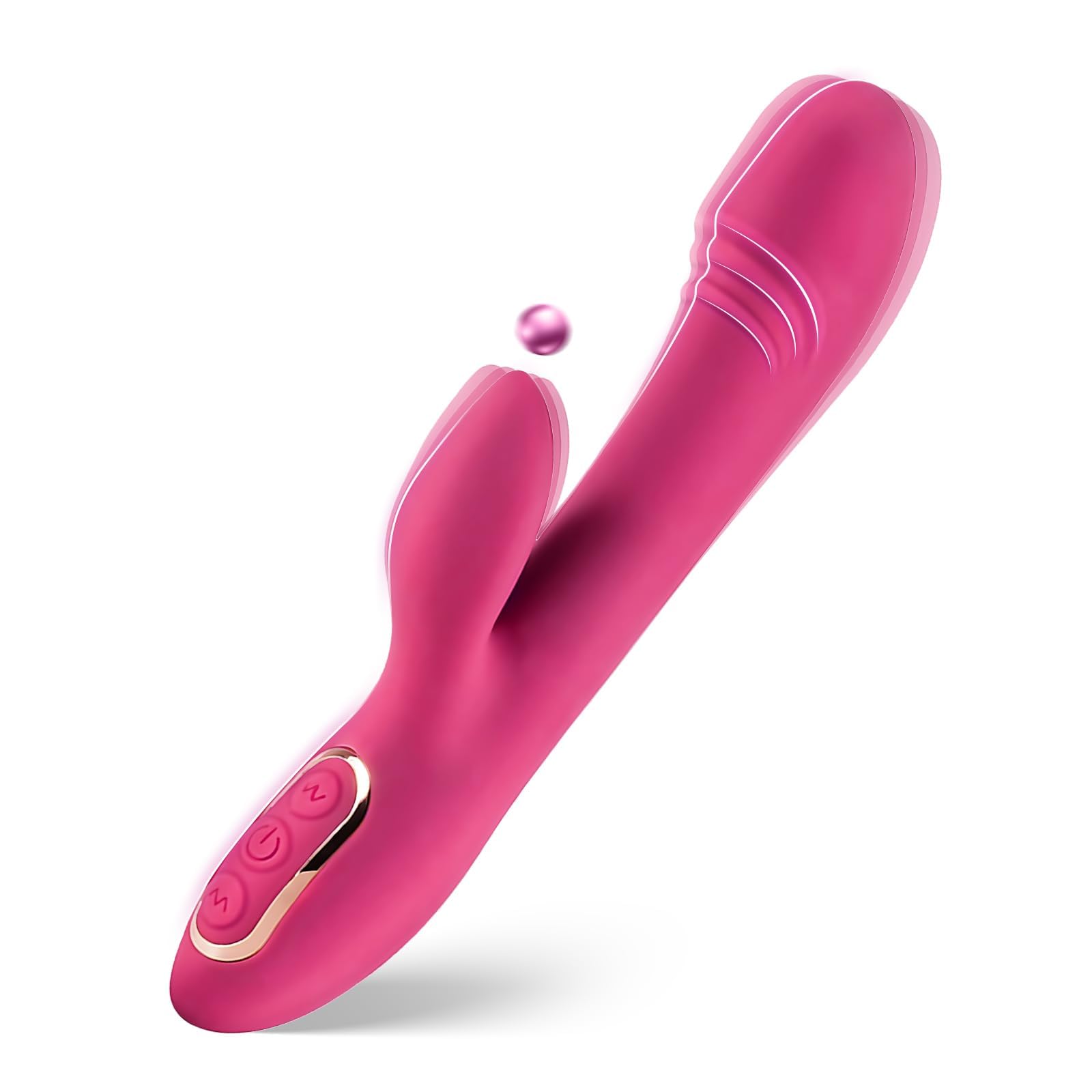 Realistic Viboators Toys Heating Big Black Dilbos, Slient 10 Modes High Frequency Adult Toys for Couples Game Clitioral Stimulant Tool Q7-1 (Rose red)