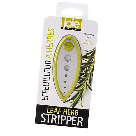 Joie Leaf Herb Stripper, Quickly Removes Leaves from Stems, Six Holes of Varying Sizes, Stainless Steel, Durable Tool, BPA-Free, Time-Saving Kitchen Gadget, Dishwasher Safe