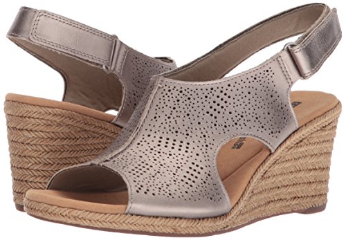 Clarks Women's Lafley Rosen Platform, Pewter Metallic, 11 Medium Us #TOP6