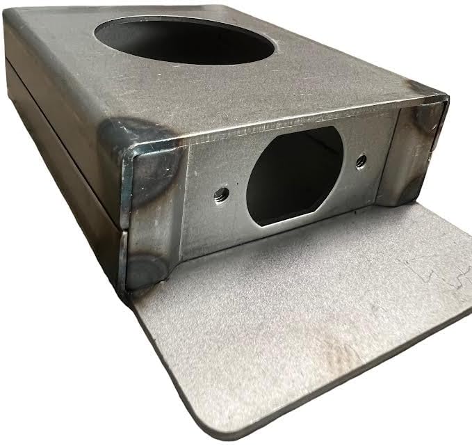 JM Steel 1 14 "Caja de seguridad de puerta de un solo agujero. Caja de bloqueo individual de 1.25 "