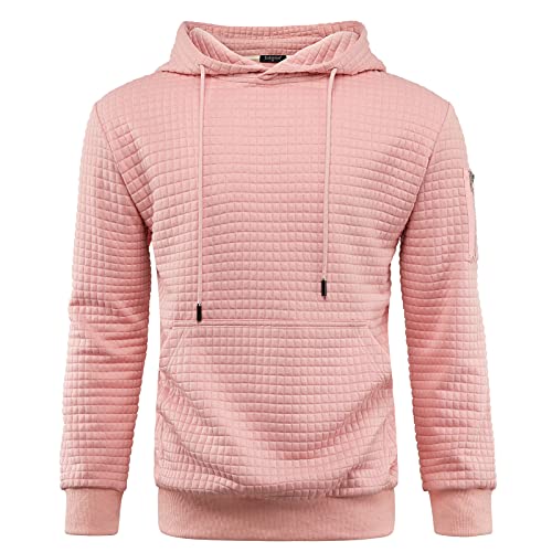 Enlision Sweat à Capuche Homme Couple Unisexe Sweat Hood Manche Longue Pull Casual Automne Hiver avec Zipped Poches Rose XL Cover