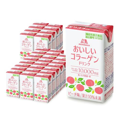 森永製菓 おいしいコラーゲンドリンク 125ml 30本 ピーチ味 機能性表示食品 コラーゲンペプチド コラーゲン ドリンク 飲料 （ピーチ, 30）（Amazon）