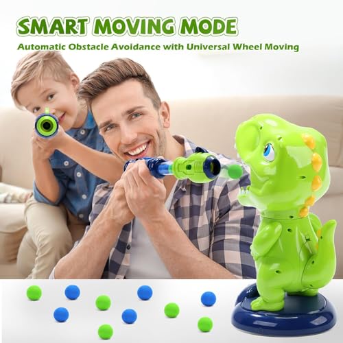 Image of EagleStone Movable Dinosaur Shooting Toys for Kids,Electronic Target Shooting Games with 2 Pump Gun,48 Balls Party Favor Toys with Score Record, LED & Sound, Dino Toys Gift for Boys and Girls