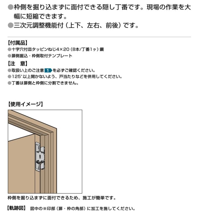 Amazon.co.jp: LAMP HES2S-140-A125 125°開き 枠側面付隠し丁番