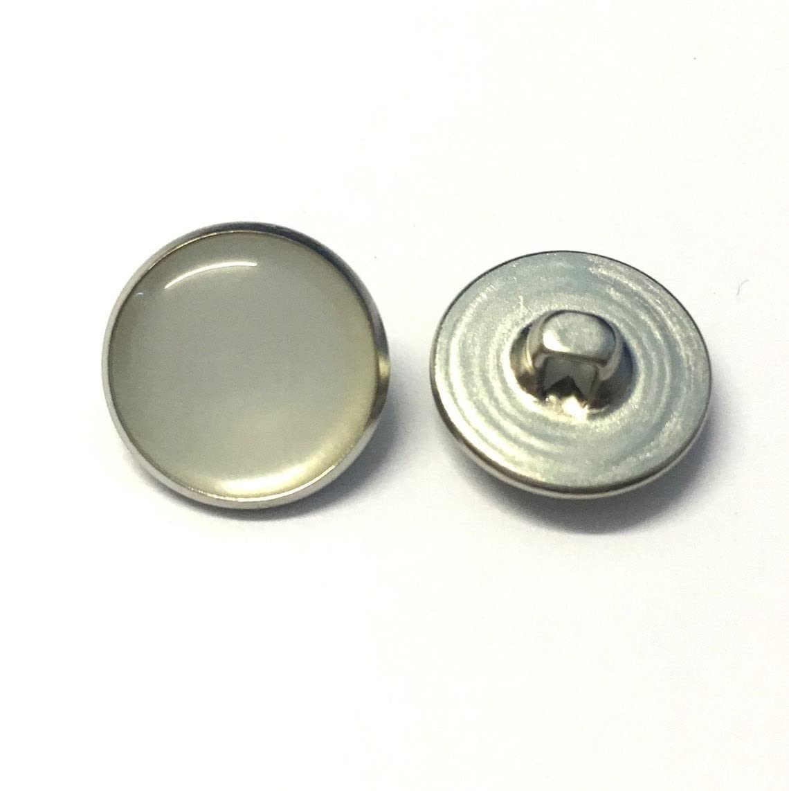 Bhavya Enterprises Sewing Shank Buttons DIY Flat top Off White Color Pearl Buttons, Wedding Buttons, Resin Button, Imitation Pearl, Craft Buttons, Pearlescent Button