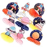 ULDIGI 9piezas Decoración Fiesta Centro Mesa Astronauta Decoración Cumpleaños