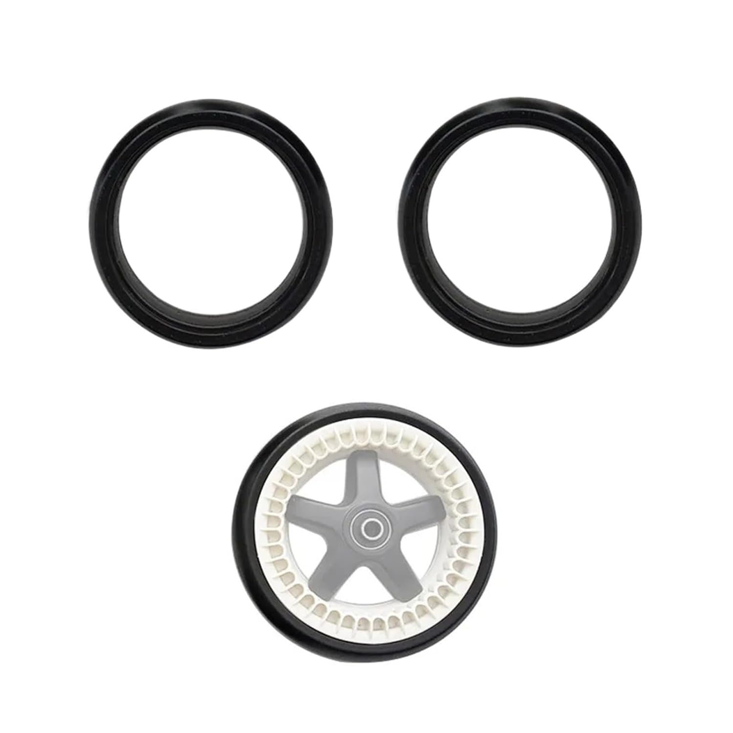 Stroller Tire for Bugaboo Bee3 Bee5 Pushchair Front Or Rear Wheel Cover PU Material Baby Cart Tyre Compatible Pram Accessories(2 tyre for Bee-A)