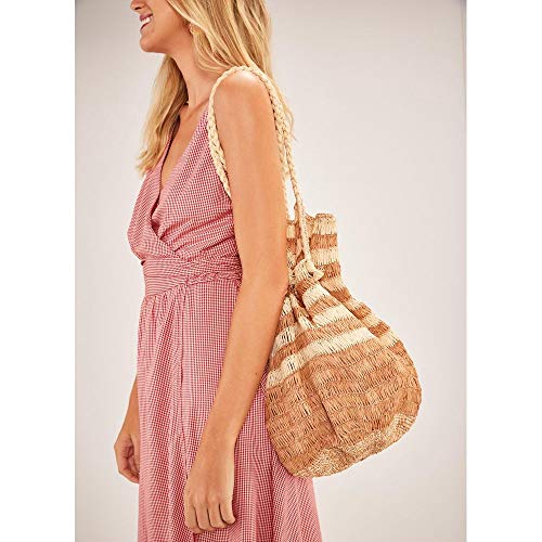 Bolsa palha listras crochê bela gil