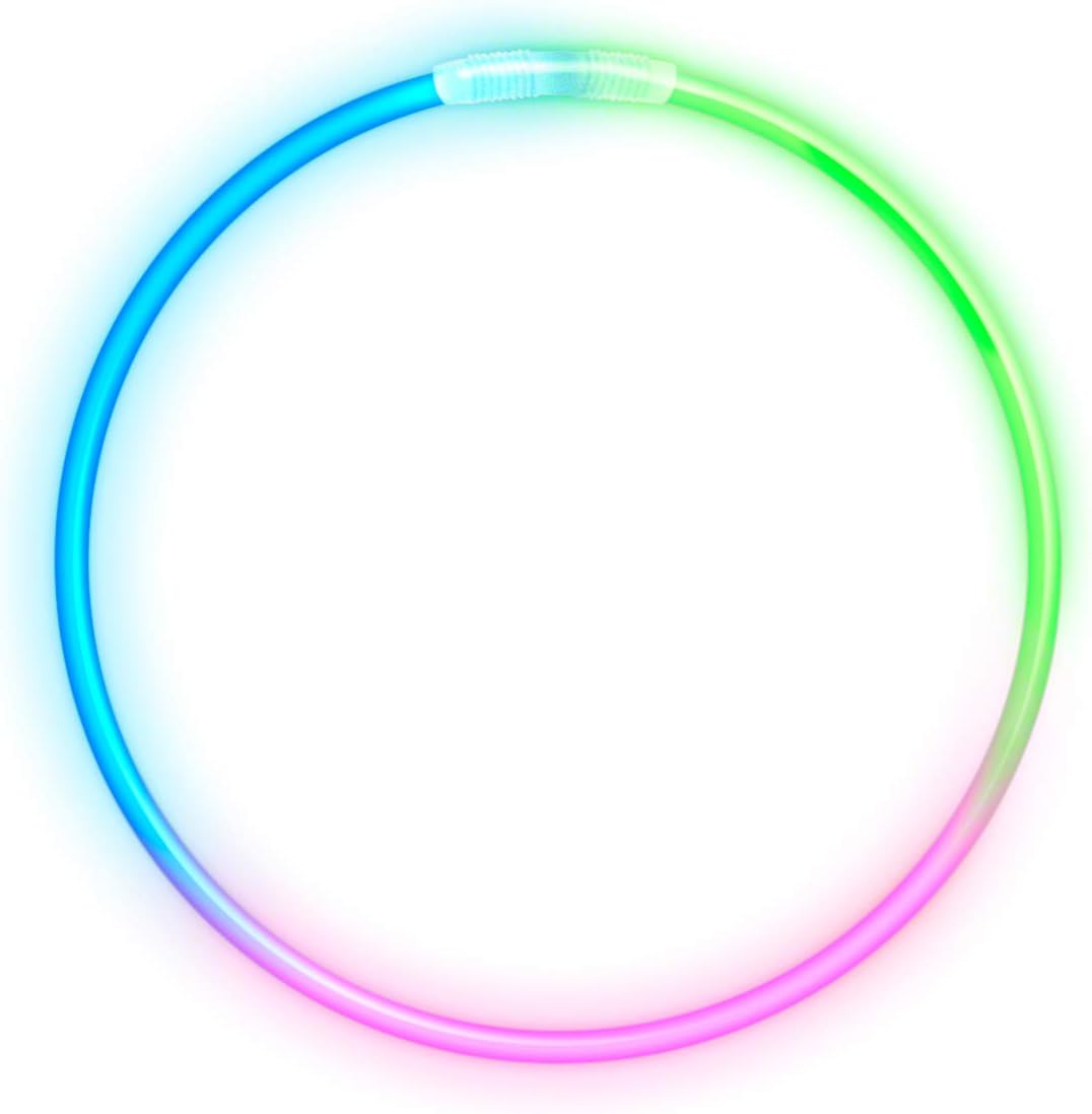 FlashingBlinkyLights 50 22" Premium Tri-Color Glow Stick Necklaces- Blue, Pink & Green