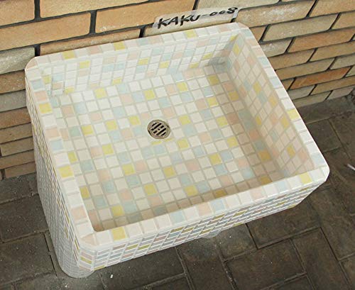 おしゃれタイル流し台 新タイル流し台 角形 kaku-008 NET-225K-101ラムネのタイルを使用 5枚目