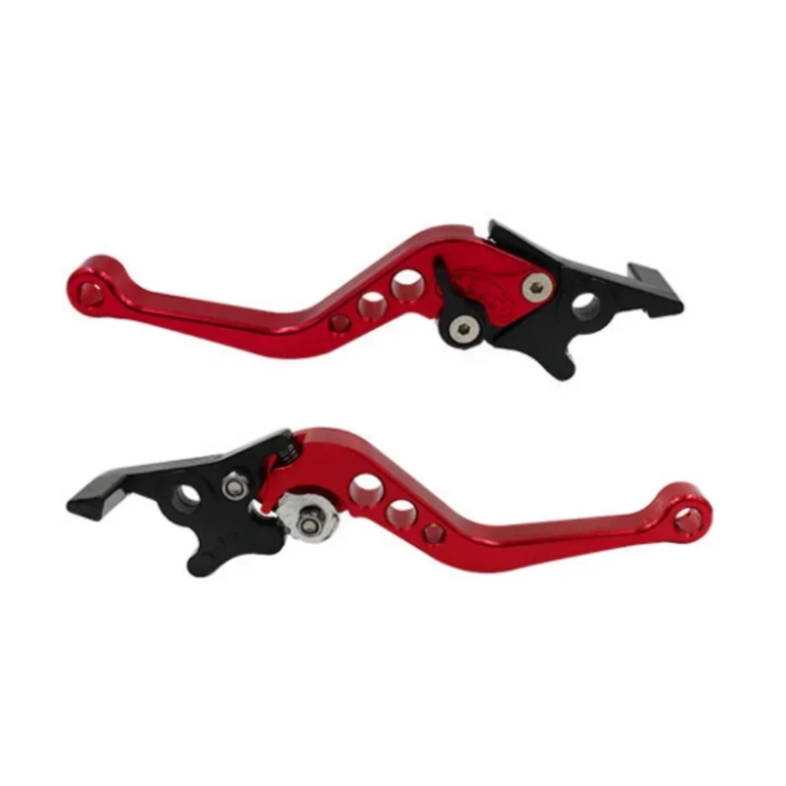 Ywqjiopm Red Motorcycle Brake Clutch Lever 1 Pair Motorcycle Adjustable Hand Lever Brake Handle Grip Motorcycle Grips Brake Clutch Levers Handlebar Grips Accessories