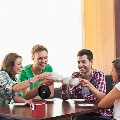 Prexey 1.5L 304 de acero inoxidable hermético granos de café contenedor recipiente de almacenamiento lata(酒 红色) - Imagen 7