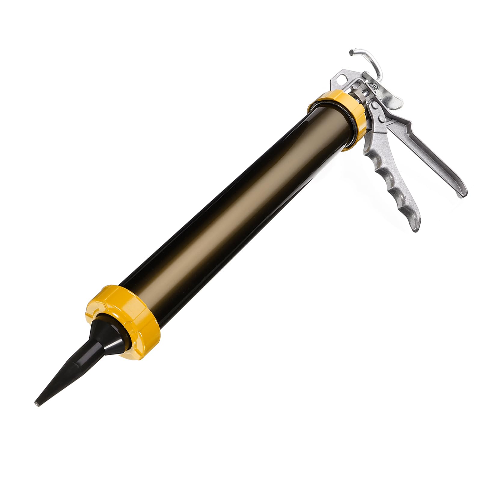 uxcell Pistolet à calfeutrer manuel à saucisses, cartouche de mastic en acier inoxydable, applicateur de tube de mastic 600 ml, rapport de poussée 12:1 avec embouts cônes, champagne