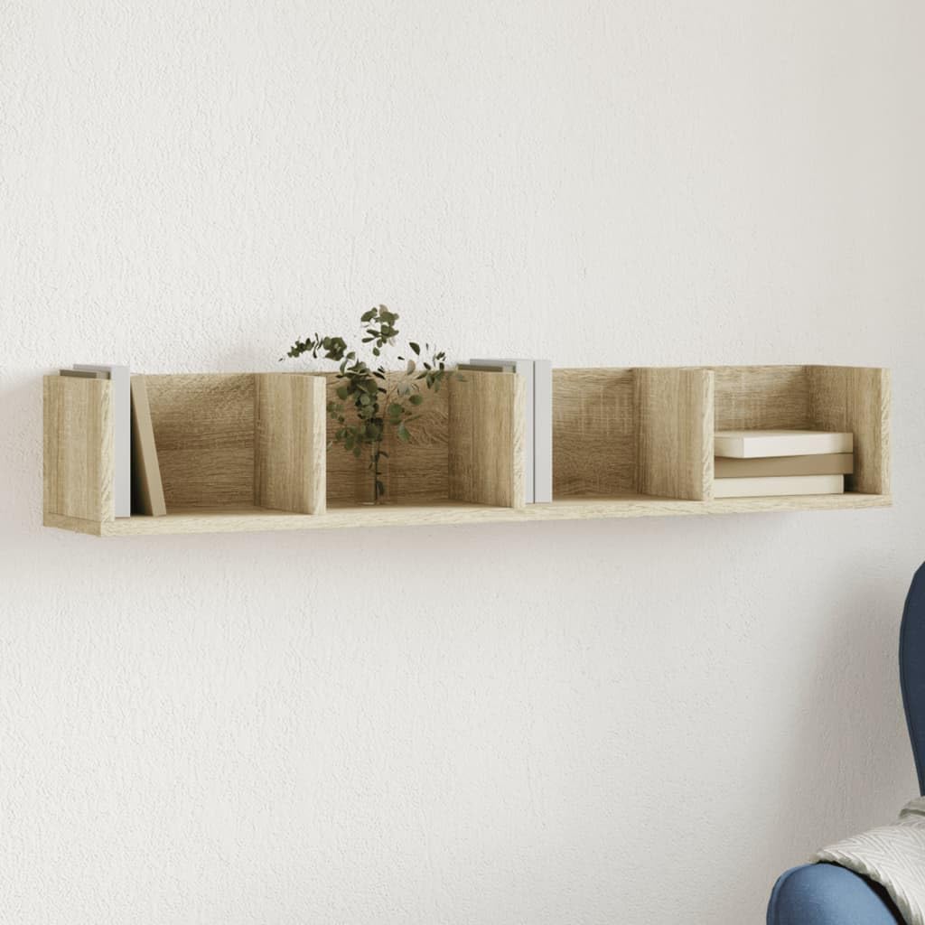 Armario de pared roble Sonoma de 99x18 cm en madera de ingeniería para salón