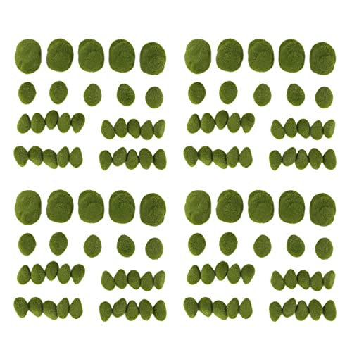 Bolas decorativas de verde Guindxan con acabado efecto musgo realista 2