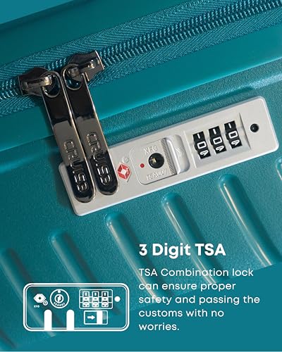 Image of CRUISE Velocity Trolley Bags Set (20+24 Inch)| Hard Shell Expandable Suitcases with 8 Spinner Wheels & TSA Lock | Cabin and Check-in Lightweight Luggage Bag | Adjustable Handle (Set of 2)
