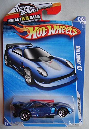 Hot Wheels 2010 HOT Auction Blue Callaway C7 6/10 Keys