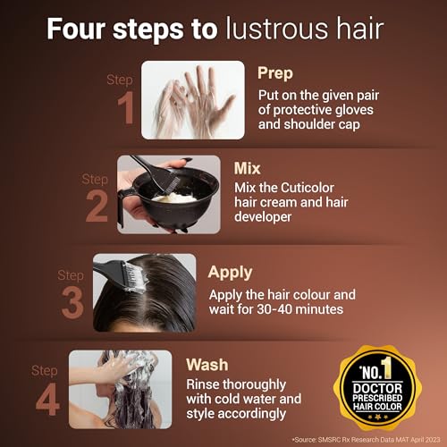 Cuticolor Permanent Hair Color Cream|#1 Dr prescribed|Suitable for Sensitive Skin|Eco Mechanism to Preserve Scalp Health|No Ammonia|No PPD|Enriched with Portulaca & Boseivela Extract - Dark Brown(60g) - Image 7