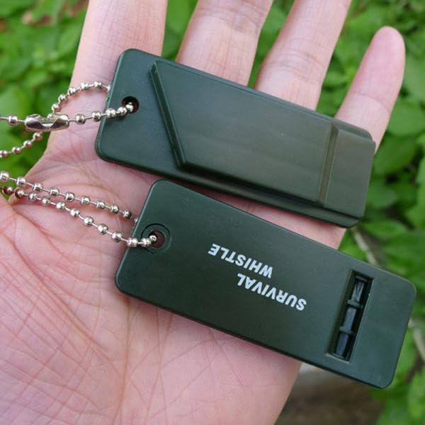 THE STYLE SUTRA® 2Pcs Emergency Survival Whistle Outdoor Hiking Safety Tool Green | Sporting Goods | Outdoor Sports | Camping & Hiking | Emergency Gear | Safety Whistles-image-4